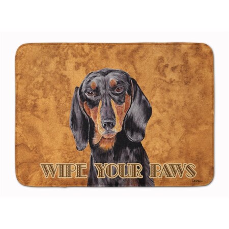 Carolines Treasures Dachshund Wipe Your Paws Machine Washable Memory Foam Mat SC9139RUG